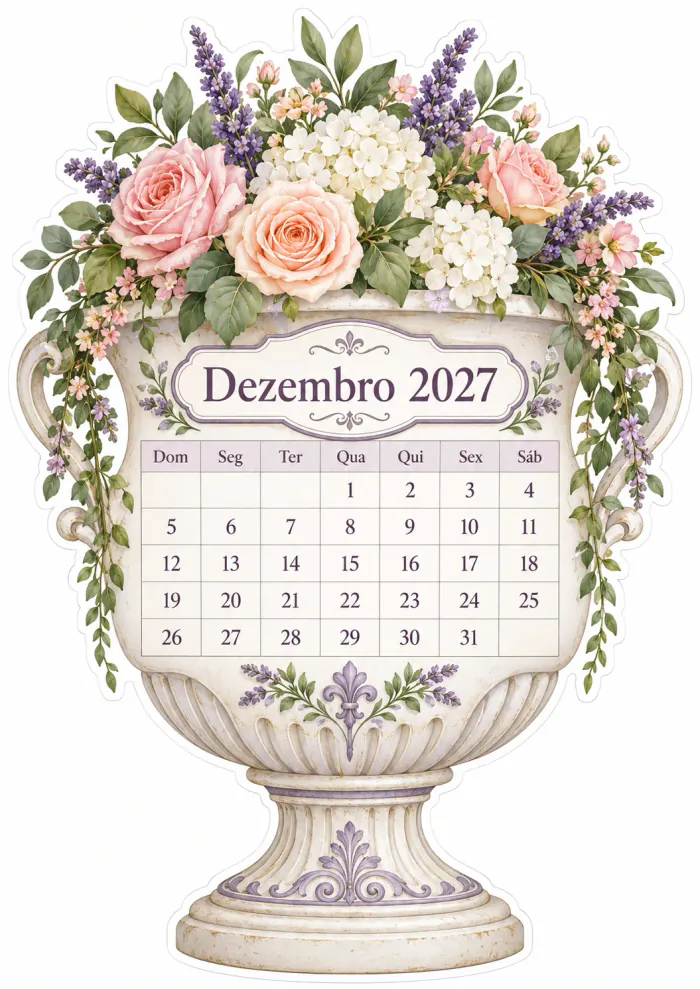 Prévia 10 — Calendário Vaso Clássico Florido