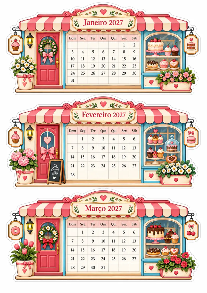 Prévia 16 — Calendário Confeitaria
