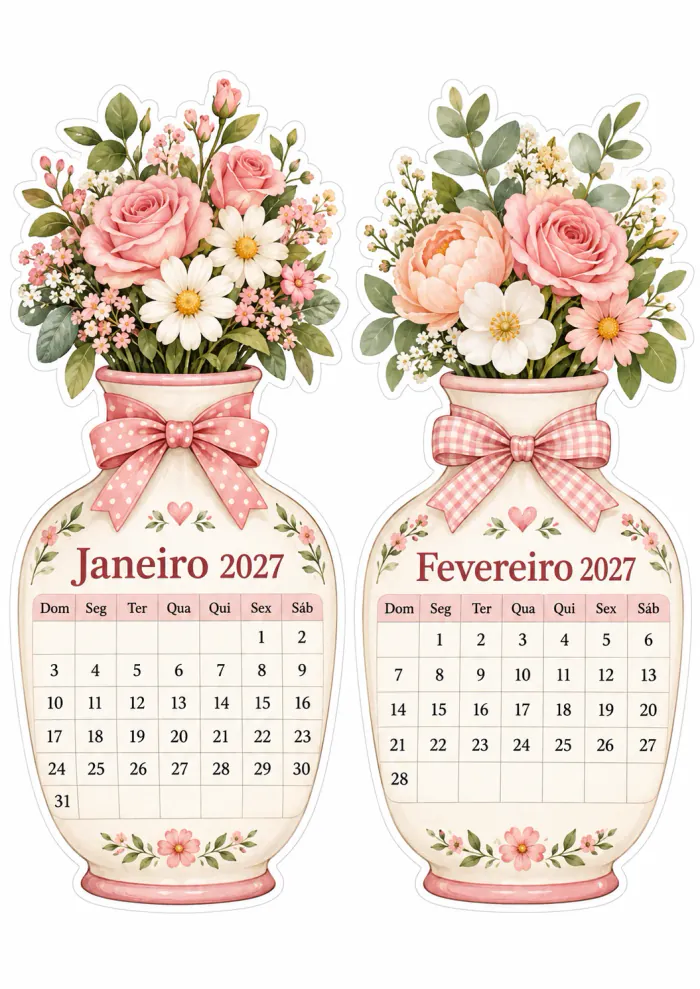 Prévia 2 — Calendário Vasos de Rosas