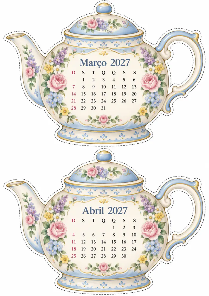 Prévia 23 — Calendário Bule de Chá