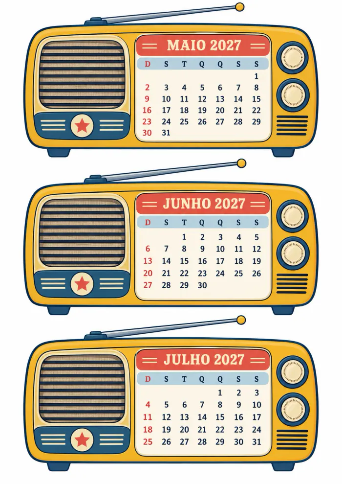 Prévia 24 — Calendário Rádio Vintage