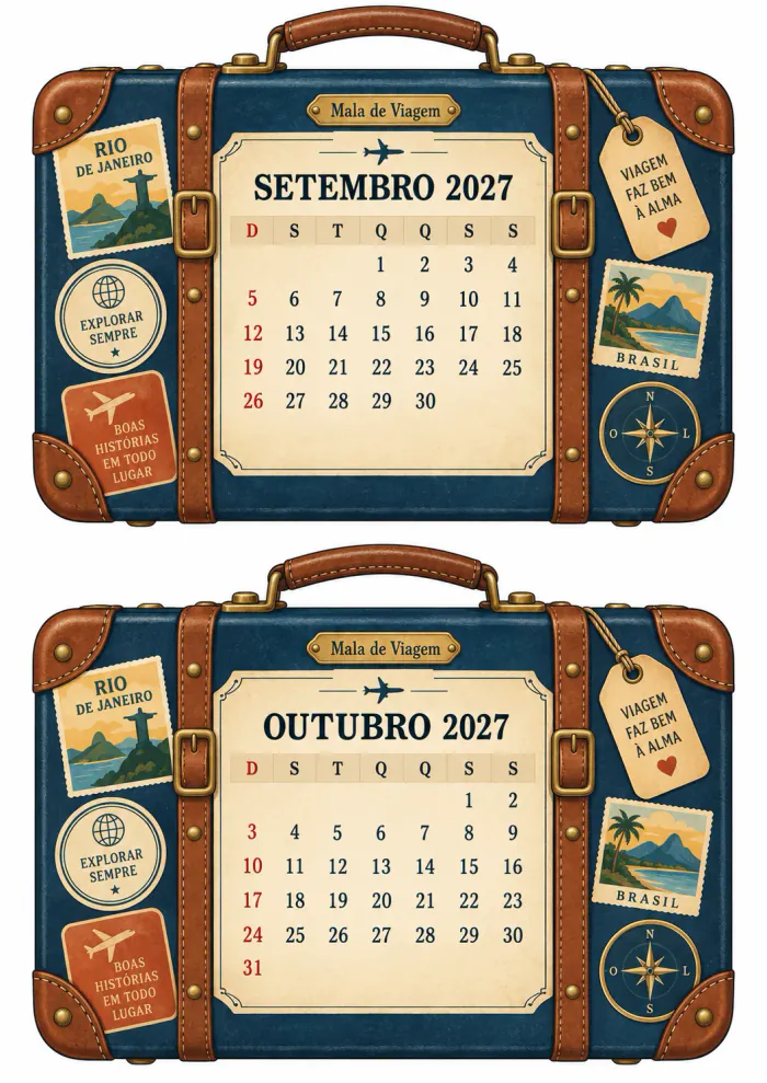 Prévia 27 — Calendário Mala de Viagem