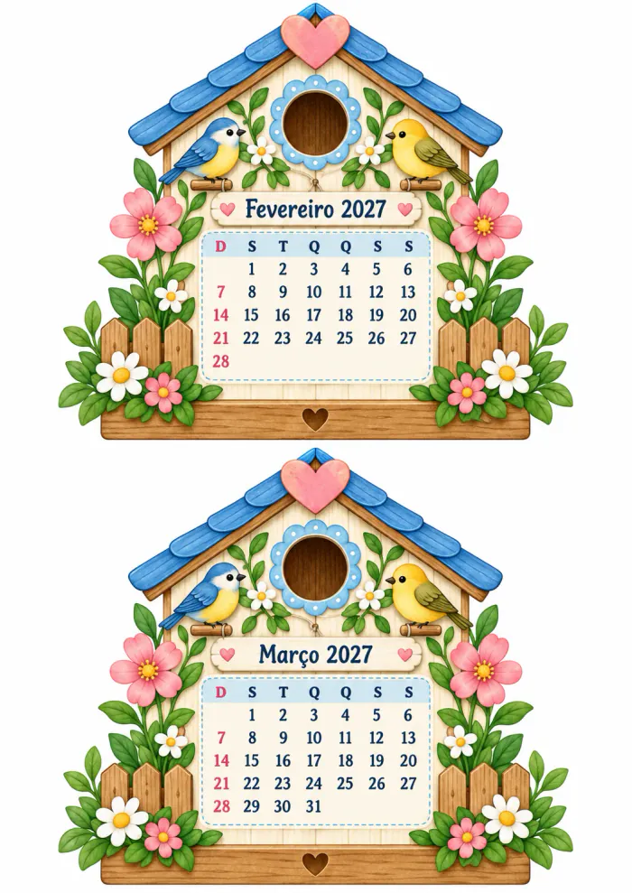 Prévia 29 — Calendário Casinha de Passarinho
